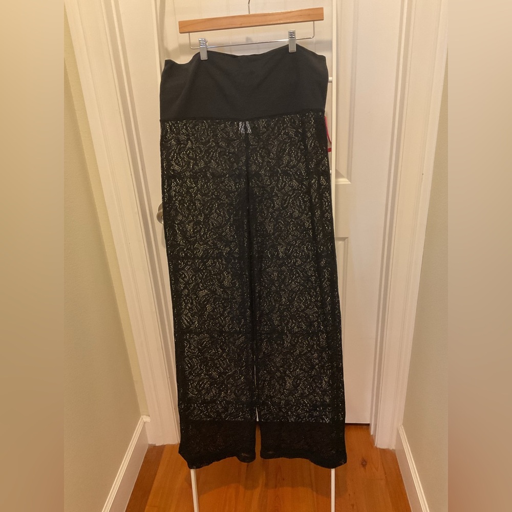 Xhilaration Black Lace Detail Garment